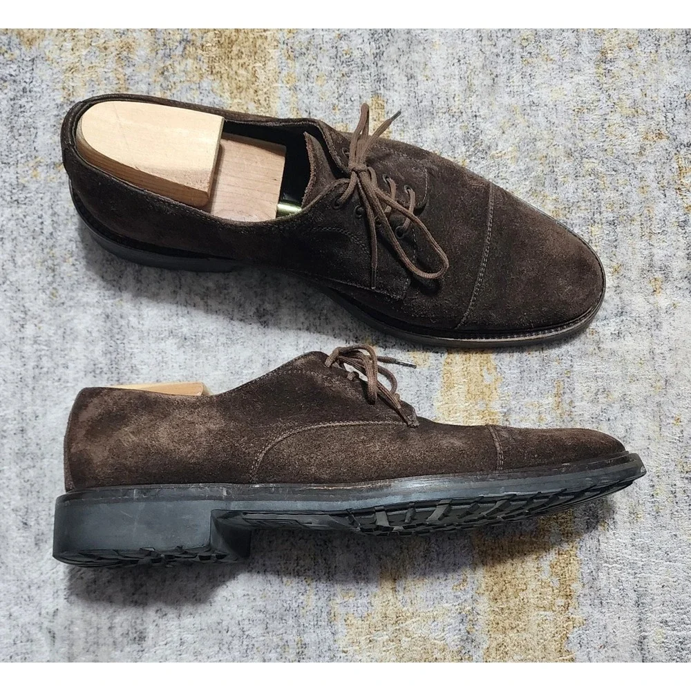 Johnston & Murphy Men's Brown Cap Toe Oxfords Dress Shoes Size 11 24-1112